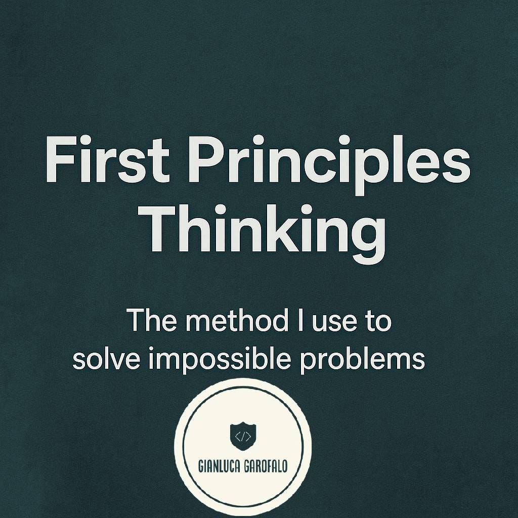 Anteprima: First Principles Thinking